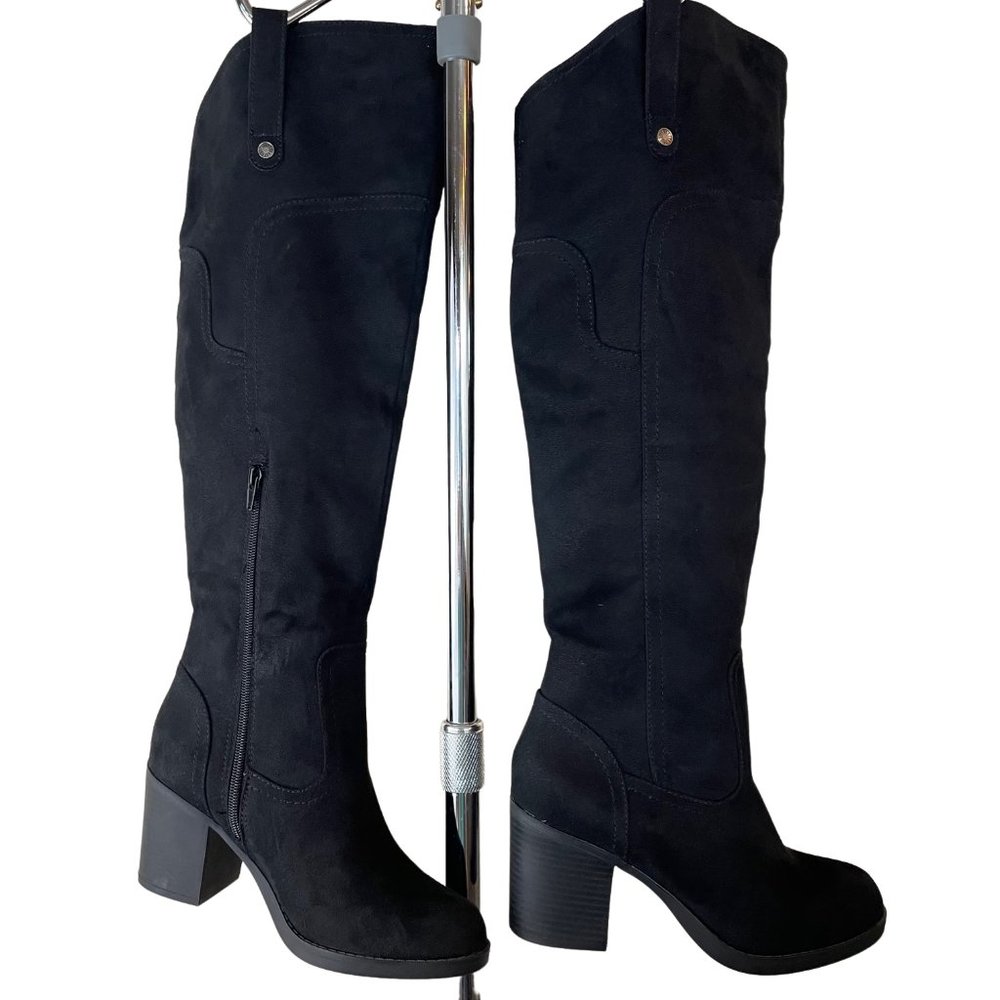 SCR-Nickles Women's Over-The-Knee Wide Calf Boots Black Size 8M NWOT